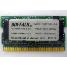 Модуль памяти 512Mb DDR microDIMM BUFFALO DM333-D512/MC-FJ в Липецке, DDR333 (PC2700) в Липецке, CL2.5 в Липецке, 172-pin (Липецк)
